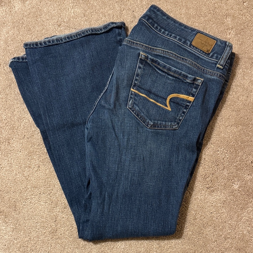American Eagle Outfitters Dark Blue Straight Leg Jeans